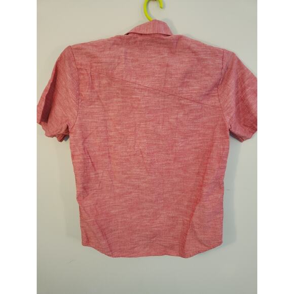 Volcom Shirt Mens Medium Red Short Sleeve Classic Skate Asymmetrical Party - Picture 3 of 11